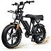 Bicicletta Elettrica V8 - Ruote 20'' Fat E-bike, Batteria Rimovibile 48v15ah, Autonomia 50-60km, Doppia Sospensione - Foto miniatura 1