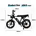 Bicicletta Elettrica V8 - Ruote 20'' Fat E-bike, Batteria Rimovibile 48v15ah, Autonomia 50-60km, Doppia Sospensione - Foto miniatura 8