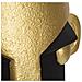 Vaso Tribal In Resina Nera E Oro Con Volto Stilizzato - Foto miniatura 4