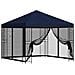 Gazebo da giardino con pareti laterali 3 x 3 m Blu - Foto miniatura 1