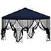 Gazebo da giardino con pareti laterali 3 x 3 m Blu - Foto miniatura 4