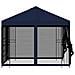 Gazebo da giardino con pareti laterali 3 x 3 m Blu - Foto miniatura 6