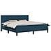 Struttura letto con materasso Blu 200 x 200 cm Velluto - Foto miniatura 1
