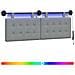Testiera sospesa Con luce LED Grigio Chiaro Tessuto - Foto miniatura 1
