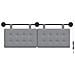 Testiera sospesa Con luce LED Grigio Chiaro Tessuto - Foto miniatura 6