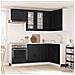Unità Cucina KALMAR 8 pcs Nero Legno ingegnerizzato - Foto miniatura 2