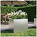 Vaso da giardino Argento 60 x 40 x 50 cm Acciaio zincato - Foto miniatura 2