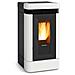 Stufa a Pellet Lucia Plus Potenza Termica 12 kW 344 m3 Riscaldabili Colore Bianco - Foto miniatura 1