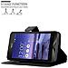 Custodia Compatibile Con Asus Zenfone 5 2014 In Nero Carbone - Coperchio Protettiva Con Chiusura Magnetica, Funzione Stand E Tasca Per Le Carte - Foto miniatura 5
