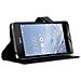 Custodia Compatibile Con Asus Zenfone 5 2014 In Nero Carbone - Coperchio Protettiva Con Chiusura Magnetica, Funzione Stand E Tasca Per Le Carte - Foto miniatura 3