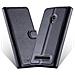 Custodia Compatibile Con Asus Zenfone 5 2014 In Nero Carbone - Coperchio Protettiva Con Chiusura Magnetica, Funzione Stand E Tasca Per Le Carte - Foto miniatura 11