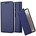 Custodia Libro Per Motorola Moto G2 In Classy Blu Scuro - Con Vani Di Carte, Funzione Stand E Chiusura Magnetica - Portafoglio Cover Case Wallet Book Etui Protezione - Foto miniatura 1