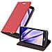 Custodia Compatibile Con Lg G3 Stylus In Rosso Mela - Coperchio Protettiva Con Chiusura Magnetica, Funzione Stand E Tasca Per Le Carte - Foto miniatura 4