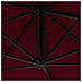 Ombrellone a Muro con Palo in Metallo 300 cm Rosso Borgogna - Foto miniatura 6