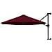Ombrellone a Muro con Palo in Metallo 300 cm Rosso Borgogna - Foto miniatura 1