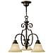 Lampadario Multi Braccio 3 Luci Finitura Bronzo Antico, E27 - Foto miniatura 1