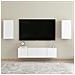 Mobile Porta TV Bianco 30,5x30x60 cm in Legno Multistrato - Foto miniatura 5