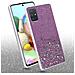 Custodia Compatibile Con Samsung Galaxy A71 5g In Viola Con Glitter - Coperchio Protettivo In Silicone Tpu Flessibile Con Glitter Scintillanti - Foto miniatura 3