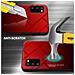 Custodia Compatibile Con Samsung Galaxy A41 In Rosso - Nero - Coperchio Protettivo Bicolore In Vetro Temperato E Silicone Tpu - Foto miniatura 2