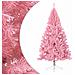 Albero di Natale Artificiale a Metà con Supporto Rosa 240cm PVC - Foto miniatura 3