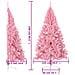Albero di Natale Artificiale a Metà con Supporto Rosa 240cm PVC - Foto miniatura 5
