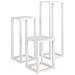 Set Supporti per Piante 3 pz Bianco in Legno Massello di Pino - Foto miniatura 3