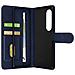 Cover Per Samsung Z Fold4, Portacarte E Chiusura Linguetta Magnetica Blu - Foto miniatura 1