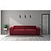 Divano Fisso Simona, Divano Componibile A 3 Posti Lineare, 100% Made In Italy, Sofà Moderno Da Soggiorno In Tessuto, Cm 260x95h70, Rosso - Foto miniatura 1