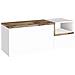 Mobile Da Ingresso Flavio, Entratina Moderna Multifunzione, Armadietto Multiuso Per Atrio, 100% Made In Italy, Cm 120x40h54, Bianco Lucido E Acero - Foto miniatura 2