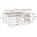 Mobile Da Ingresso Flavio, Entratina Moderna Multifunzione, Armadietto Multiuso Per Atrio, 100% Made In Italy, Cm 120x40h54, Bianco Lucido E Acero - Foto miniatura 3