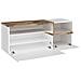 Mobile Da Ingresso Flavio, Entratina Moderna Multifunzione, Armadietto Multiuso Per Atrio, 100% Made In Italy, Cm 120x40h54, Bianco Lucido E Acero - Foto miniatura 4