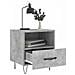 Comodini 2 Pz Grigio Cemento 40x35x47,5 Cm In Legno Multistrato - Foto miniatura 3