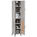 Credenza Grigio Sonoma 34,5x34x180 Cm In Legno Multistrato - Foto miniatura 3