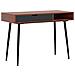 Scrivania Con Cassetto Marrone 110x50x75 Cm Legno Multistrato - Foto miniatura 2