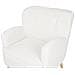 Poltrona Con Poggiapiedi Bouclé Bianco Tumba - Foto miniatura 4