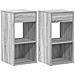 Comodini Con Cassetto 2 Pz Grigio Sonoma 35x34x66,5 Cm - Foto miniatura 2