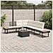 Set Divani Da Giardino 2 Pz Con Cuscini Nero Polyrattan Acacia - Foto miniatura 2