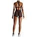 Set Di Leggings E Reggiseno Sportivo Incrociato Coffee S - Foto miniatura 7