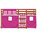 Letto a Castello senza Materasso Rosa 80x200 cm Legno di Pino - Foto miniatura 5