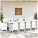 Set da Pranzo per Giardino 15 pcs Bianco Rattan Polt - Foto miniatura 3