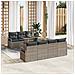 Set divano da giardino 8 pezzi con cuscini grigio polyrattan, Divano da giardino 2 posti con spazio di stoccaggio e cuscini grigio polyrattan - Foto miniatura 2