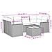 Set Divani da Giardino 7pz con Cuscini Grigio Chiaro Polyrattan - Foto miniatura 3