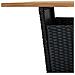 Set Bar da Giardino 3 pz con Cuscini in Polyrattan Nero - Foto miniatura 7