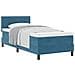 Letto con Rete a Molle e Materasso Blu Scuro Singolo in Velluto - Foto miniatura 1