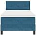Letto con Rete a Molle e Materasso Blu Scuro Singolo in Velluto - Foto miniatura 7