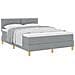 vitaXL Letto rete a molle con Materasso Grigio Chiaro 160x200 cm Tessuto - Foto miniatura 1