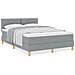 vitaXL Letto rete a molle con Materasso Grigio Chiaro 160x200 cm Tessuto - Foto miniatura 4