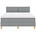 vitaXL Letto rete a molle con Materasso Grigio Chiaro 160x200 cm Tessuto - Foto miniatura 8