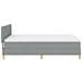 vitaXL Letto rete a molle con Materasso Grigio Chiaro 160x200 cm Tessuto - Foto miniatura 9