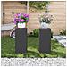 Supporti per Piante da Esterno Colonna 2 pz Nero 24x24x55 cm Acciaio - Foto miniatura 4